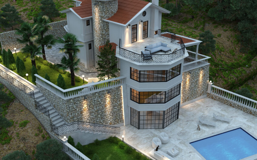 Fully furnished detached villa for sale in alanya/kargıcak