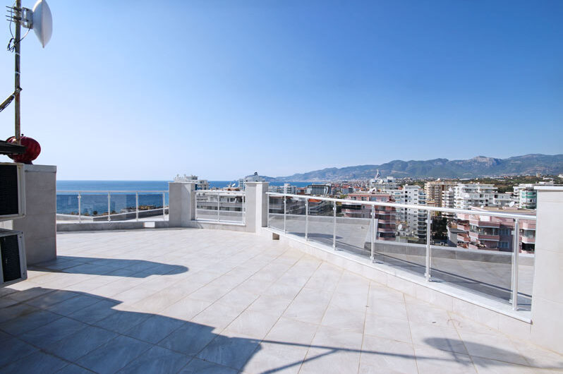fully furnished penthouse residence apartment for sale in alanya/mahmutlar