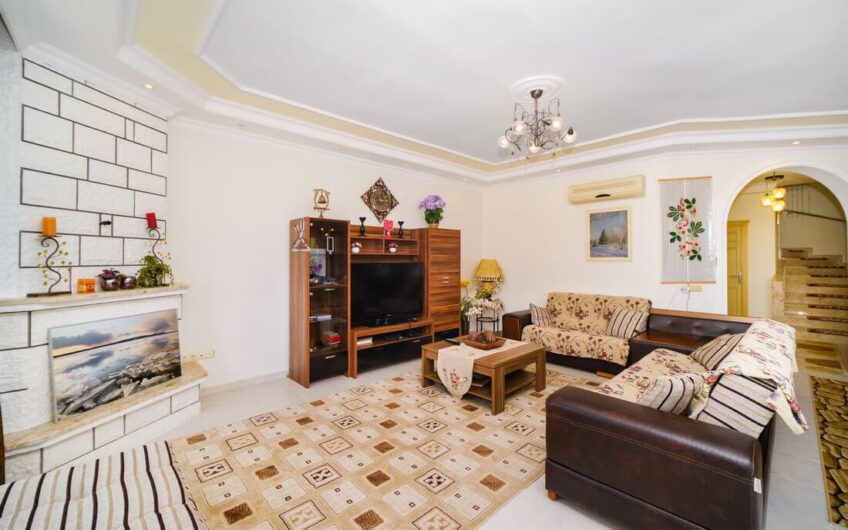 fully furnished semi-detached villa in konaklı/alanya