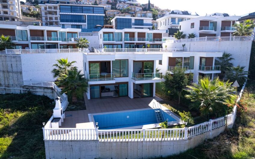 (English) fully furnished detached villa with pool for sale kargicak/alanya